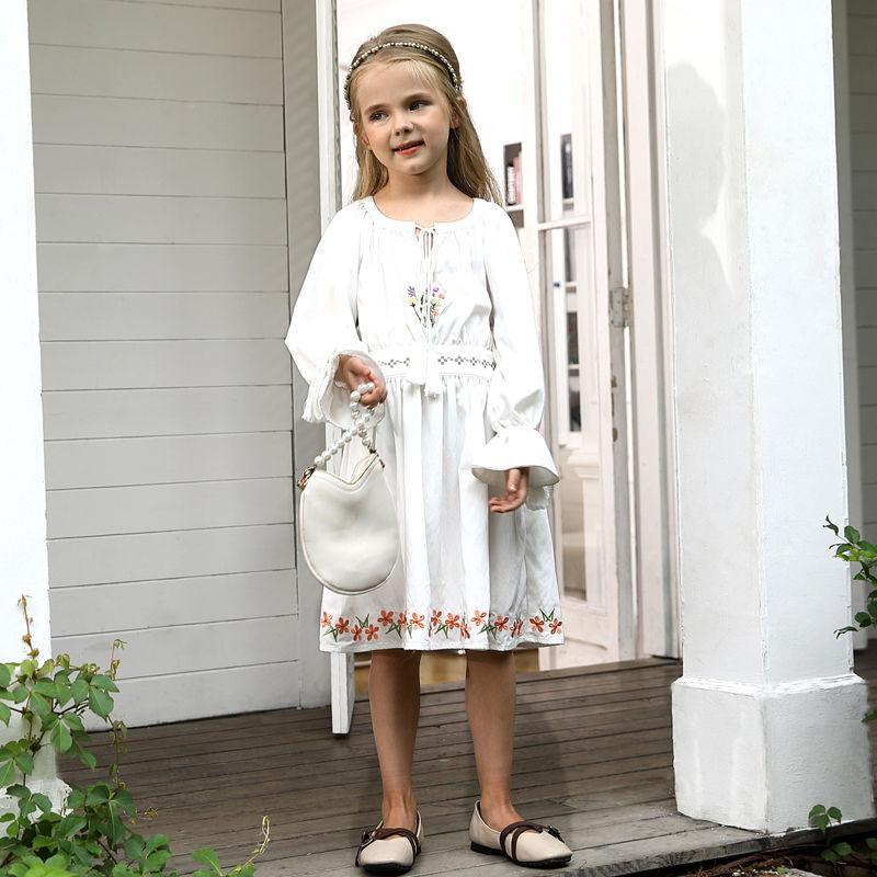 Baby Girl Summer Dress With Embroidery Flowers Factory Supply
