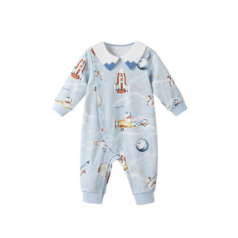 Customized Baby Clothing Girls Cotton Rompers With Batch Printed For Summer