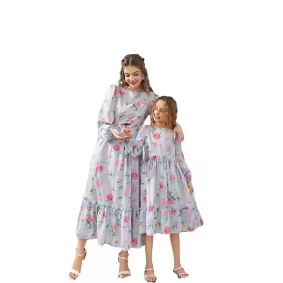 girls flower white dress