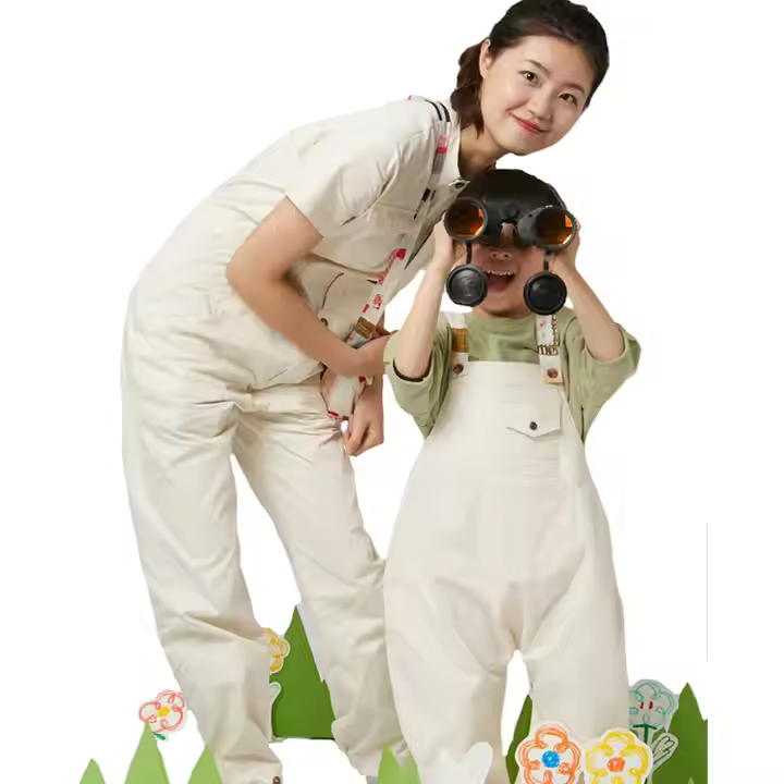 2025 New Arrival Fancy Mommy and Me Outfits /White Mother and Son Matching Jeans