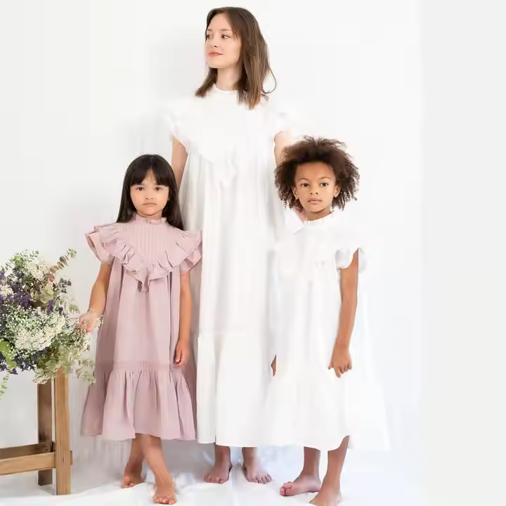 girls flower white dress