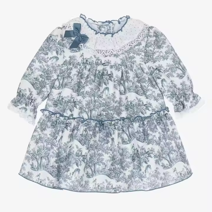 girls flower white dress