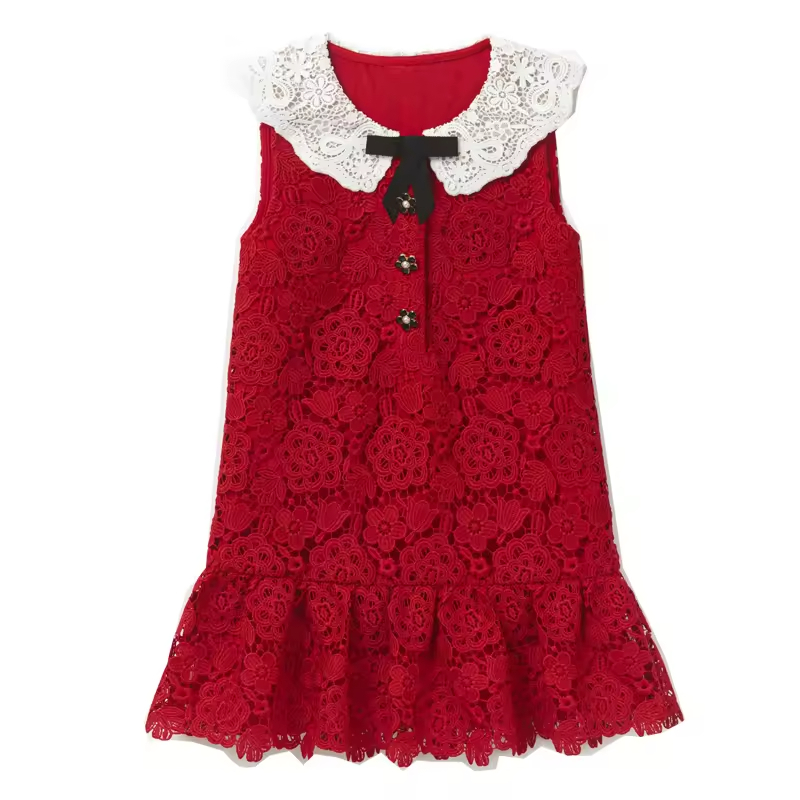 girls flower white dress