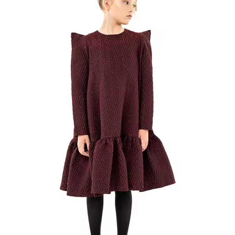 Fashionable Formal Baby Party Dresses Knee Length Autumn Wear Girl Dress Custom Make