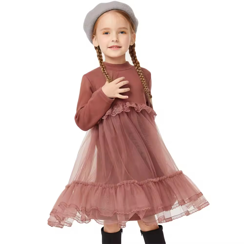 Best Price Autumn Winter Two Layers Children Clothes High Quality Beautiful Little Girl Dress