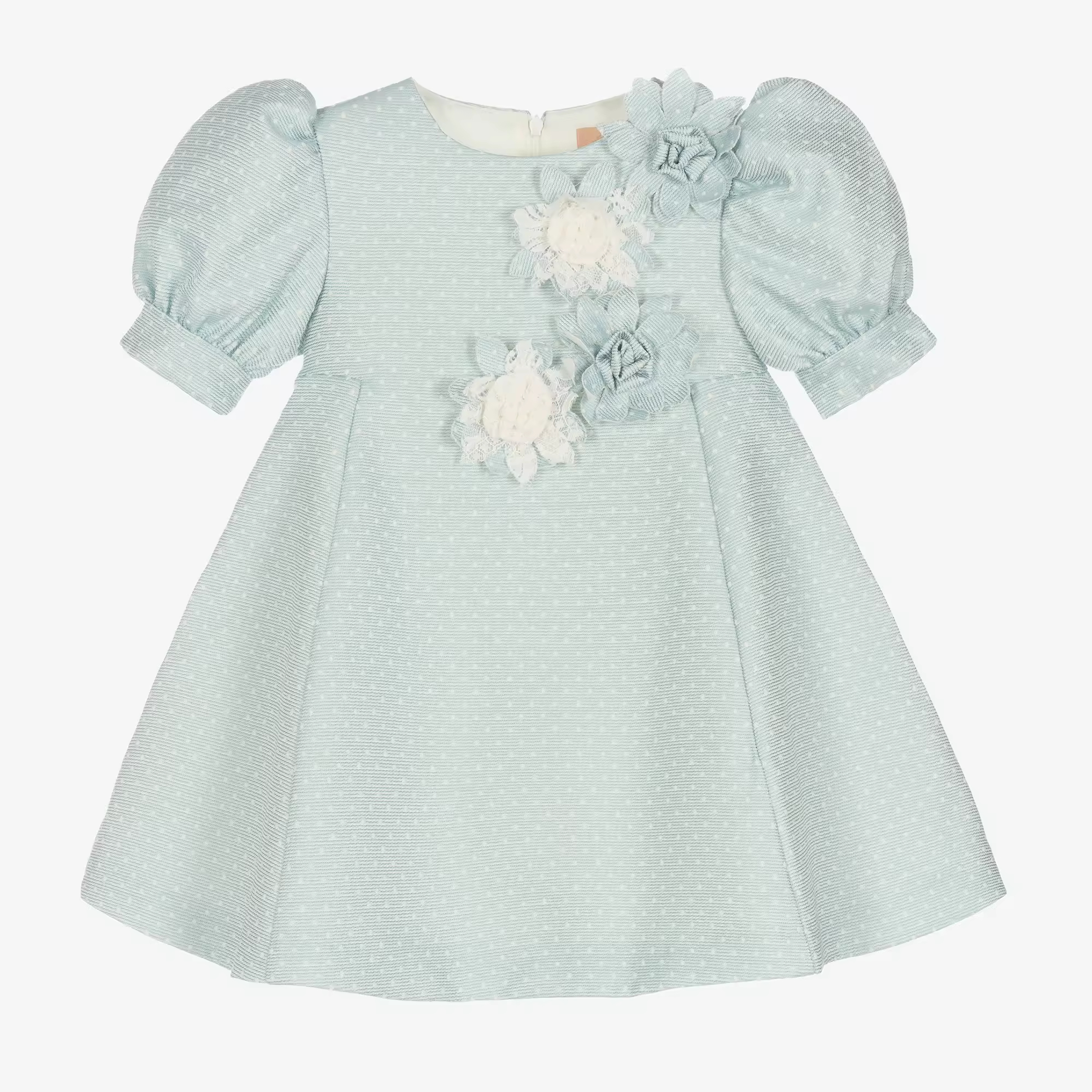 girls flower white dress