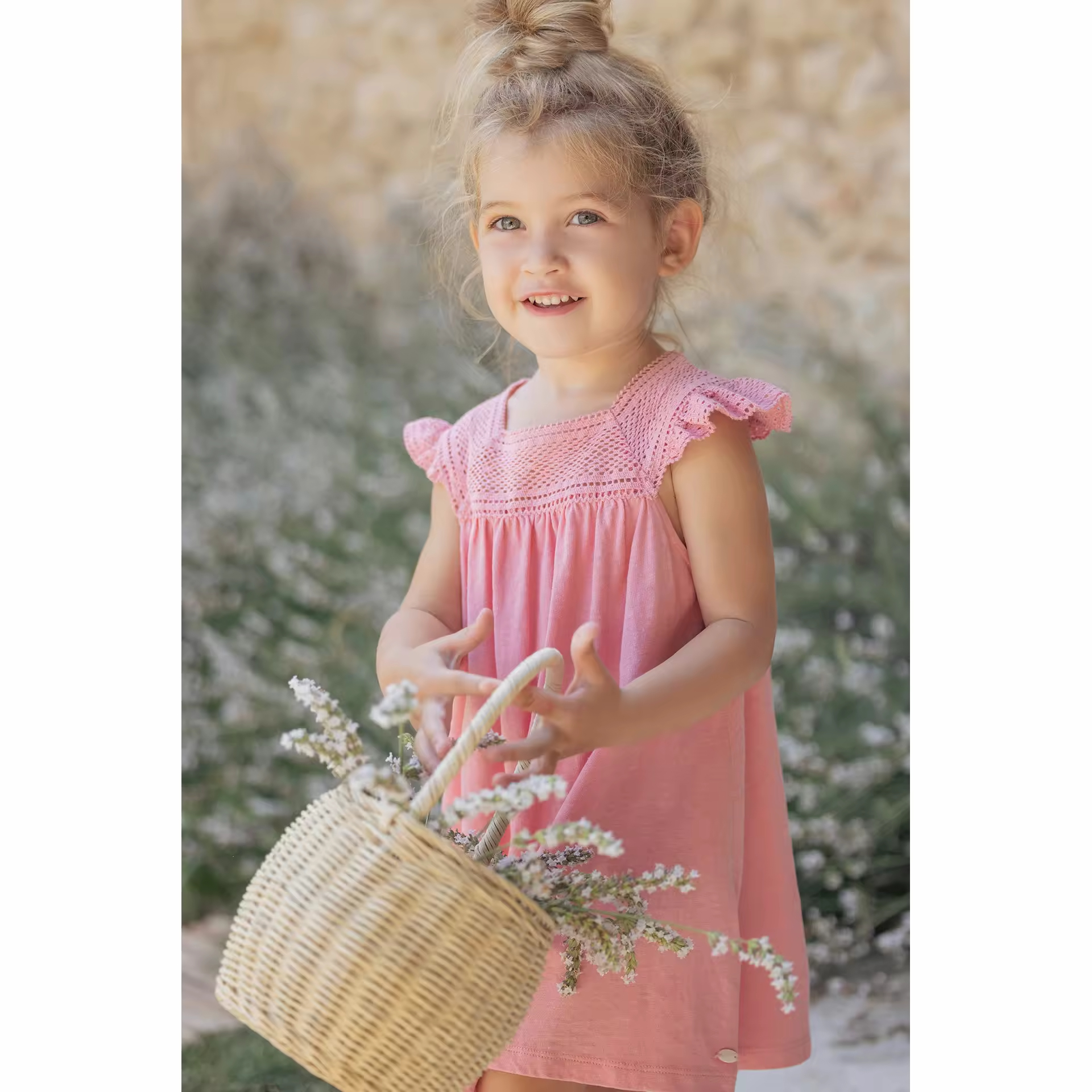 girls flower white dress