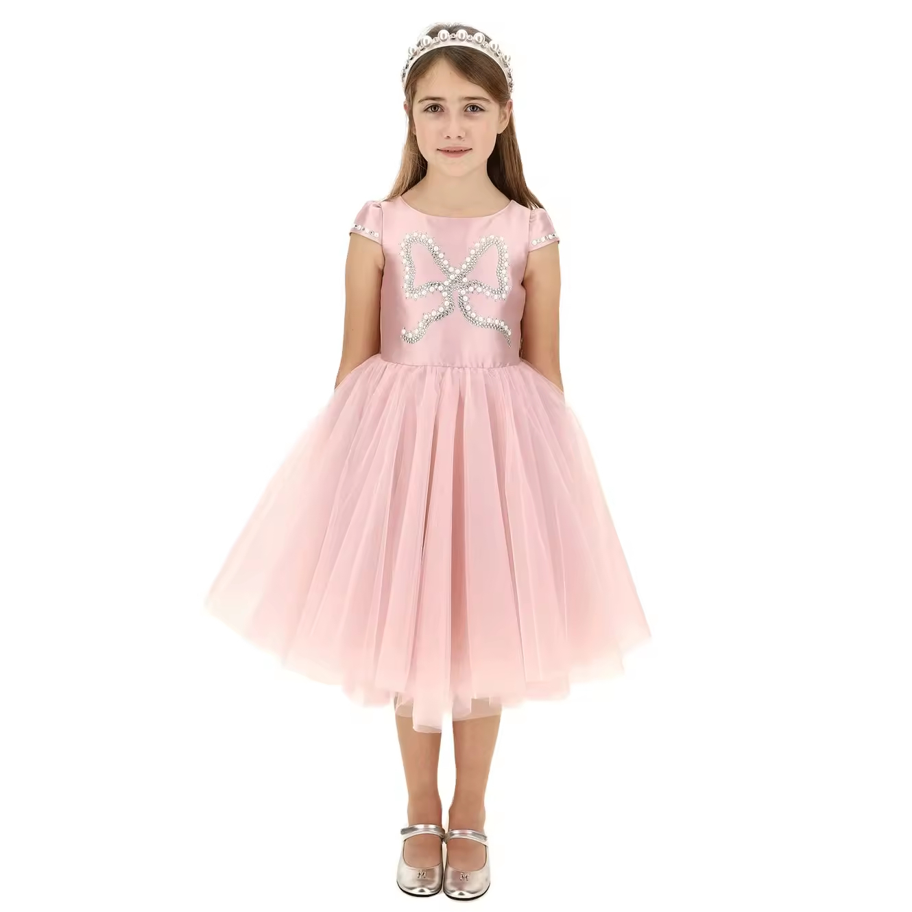 New Arrival Girls Summer Short Sleeve Princess Party Dresses Tutu Dresses Kids Clothing Custom